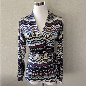 Etcetera colorful wrap top. Excellent condition!